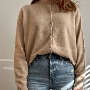 Vintage Camel Cashmere Cardigan